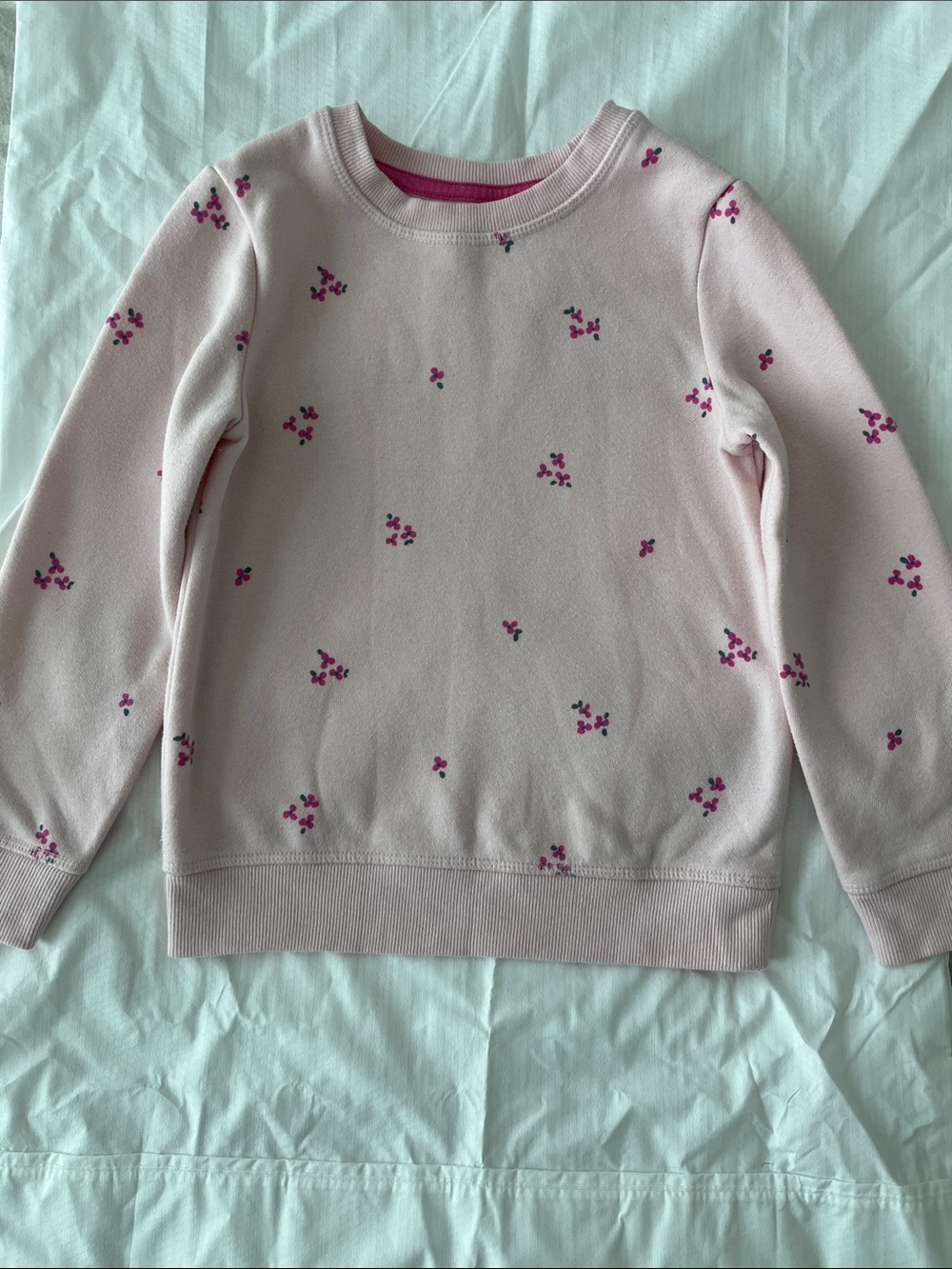 Cat & Jack Light Pink Floral Crewneck Sweatshirt